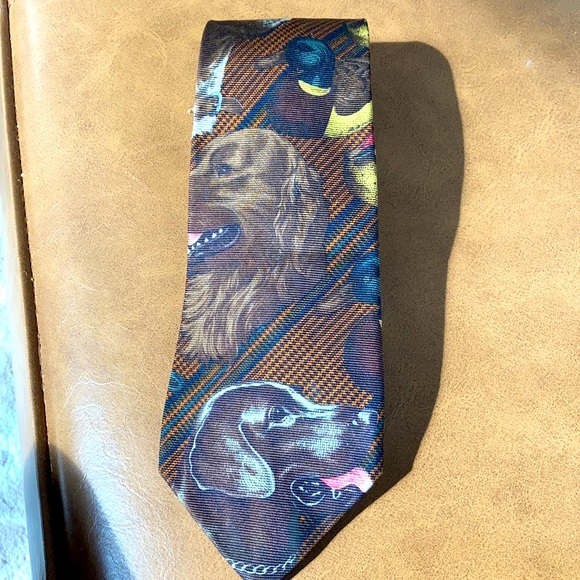 Robert talbott Labrador retriever ducks heavy madder Italian silk tie. - Picture 1 of 9
